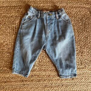 Zara Kids barrel blue jeans
